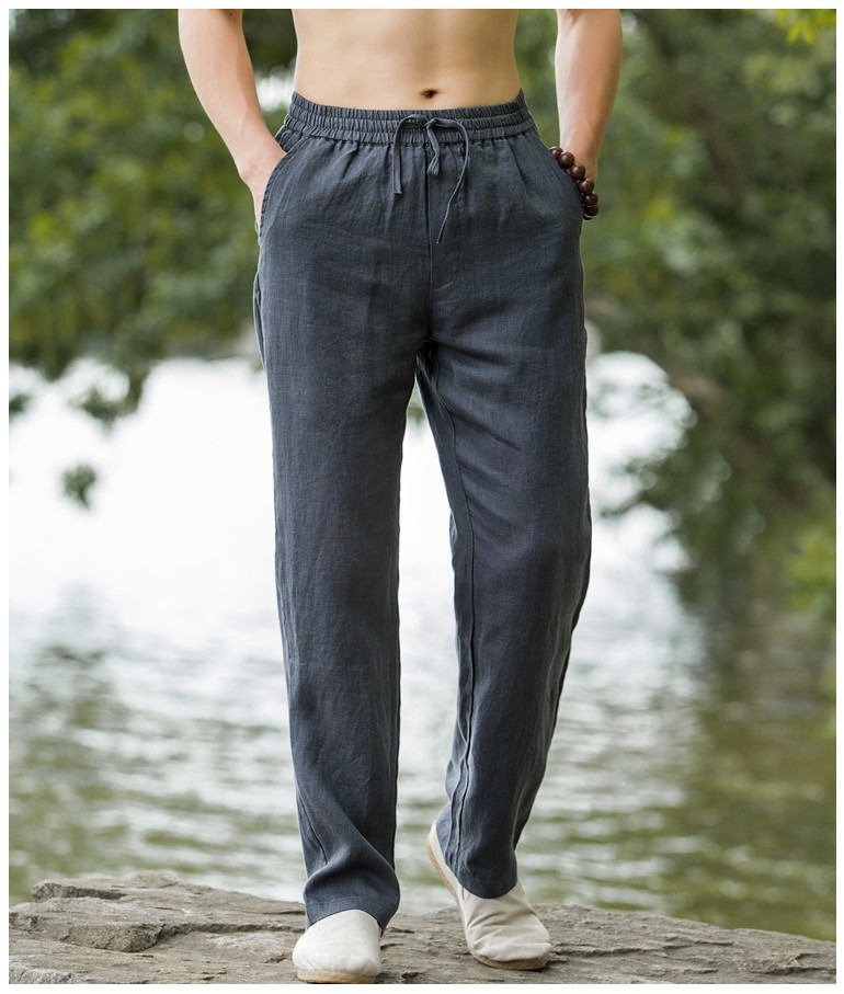 quần nam đũi linen đi biển