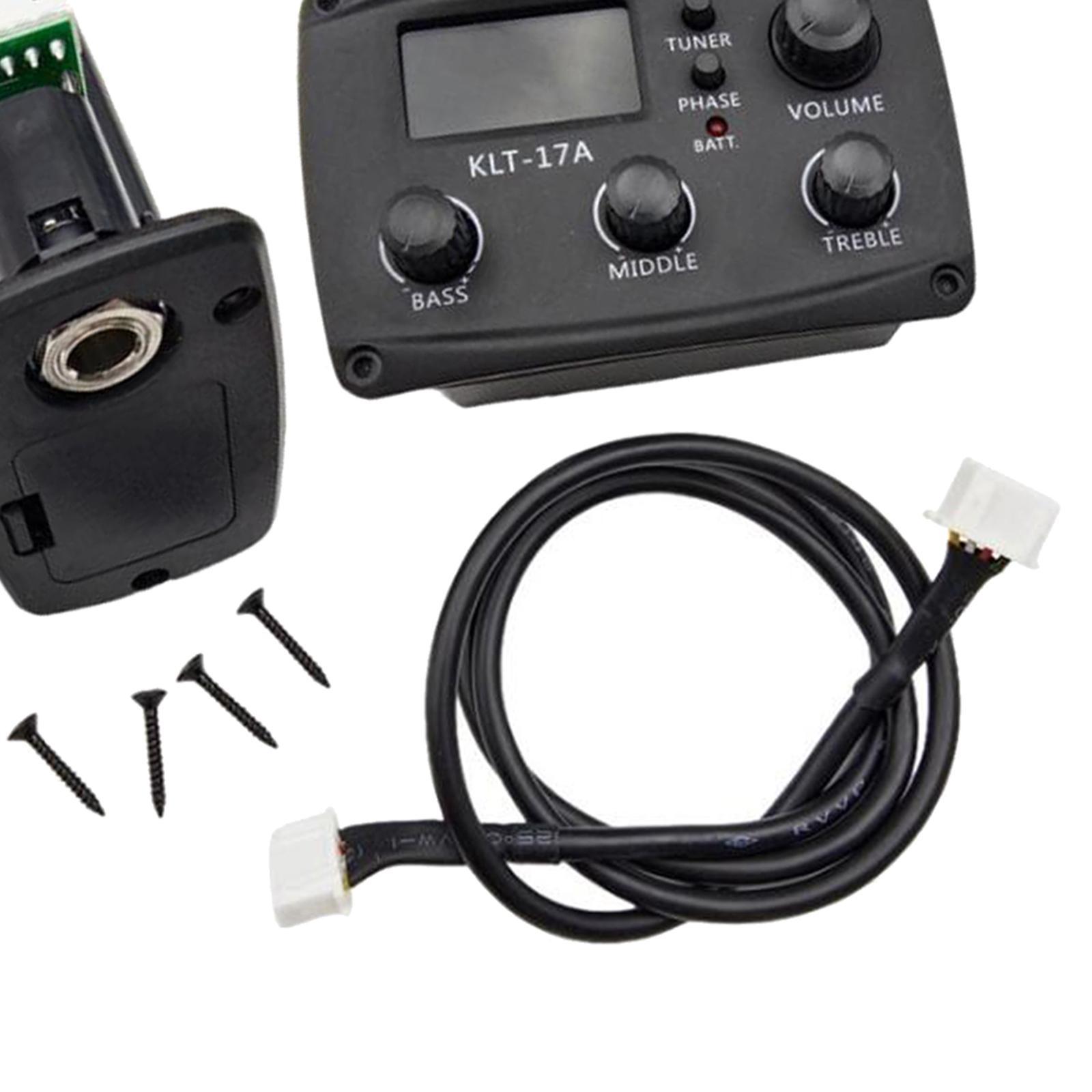 Guitar EQ Equalizer Pickup, Musical Instrument,Equalizer Tuner Piezo Pickup Luthier DIY Parts Guitar Pickup, EQ Equalizer