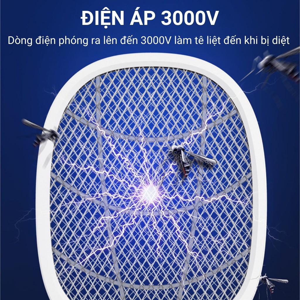 Hình ảnh Vợt muỗi thông minh tự động kiêm đèn bắt muỗi, sạc tích điện, vợt bắt muỗi thông minh để bàn - Chính Hãng miDoctor