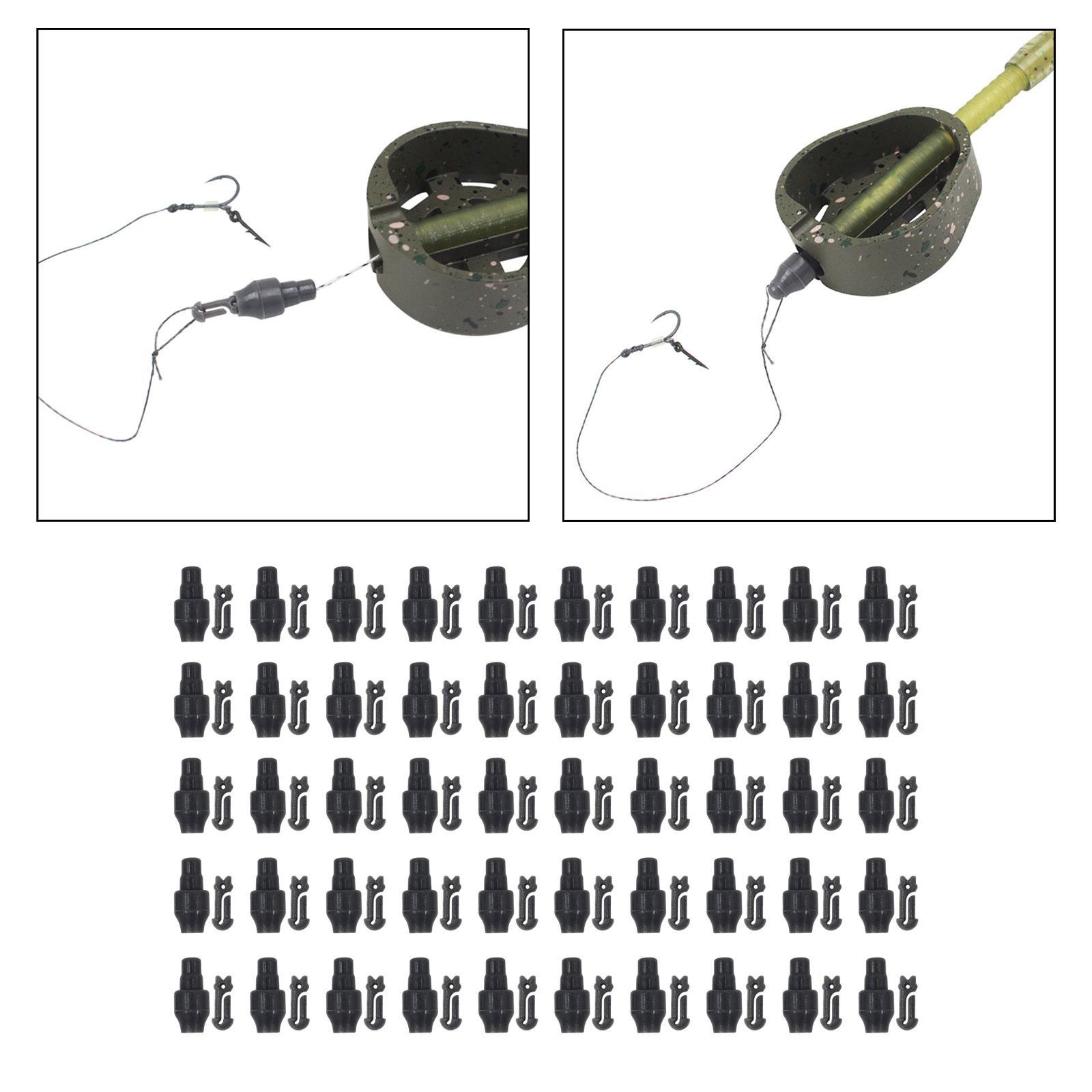 50 Pieces Method Feeder Bead Stop Beads Carp Fishing Method Feeder Connector Accessories Quick Change Beads for Lake Fishing