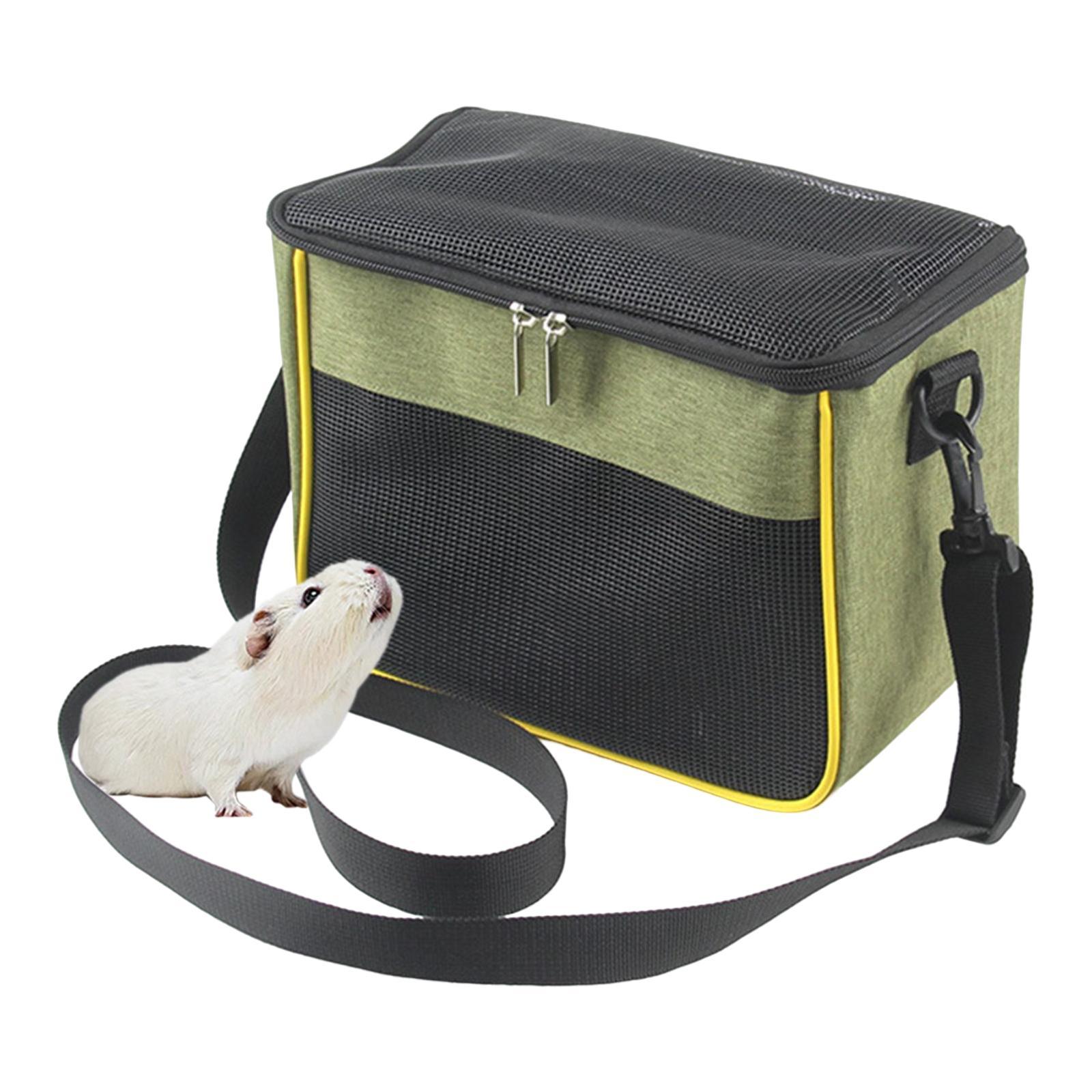 Portable Hamster Carrier Pouch Shoulder Bag with Removable Mat Guinea Travel Bag for Kitten