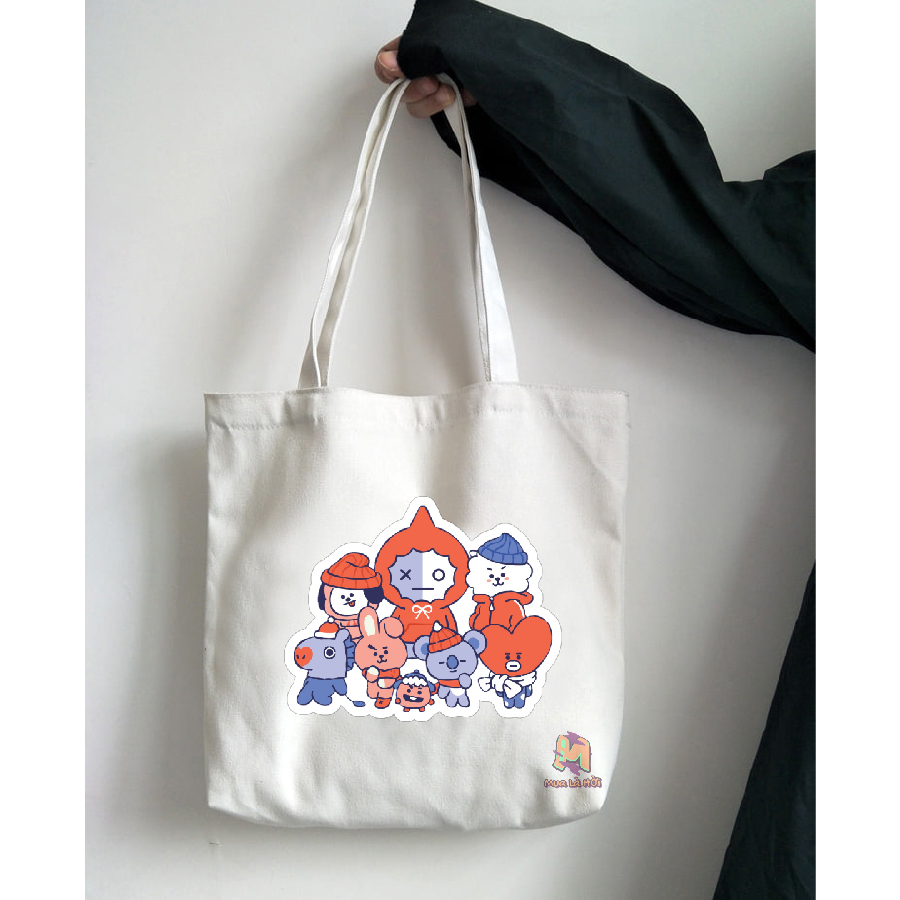 Túi Tote in hình chủ đề BT21