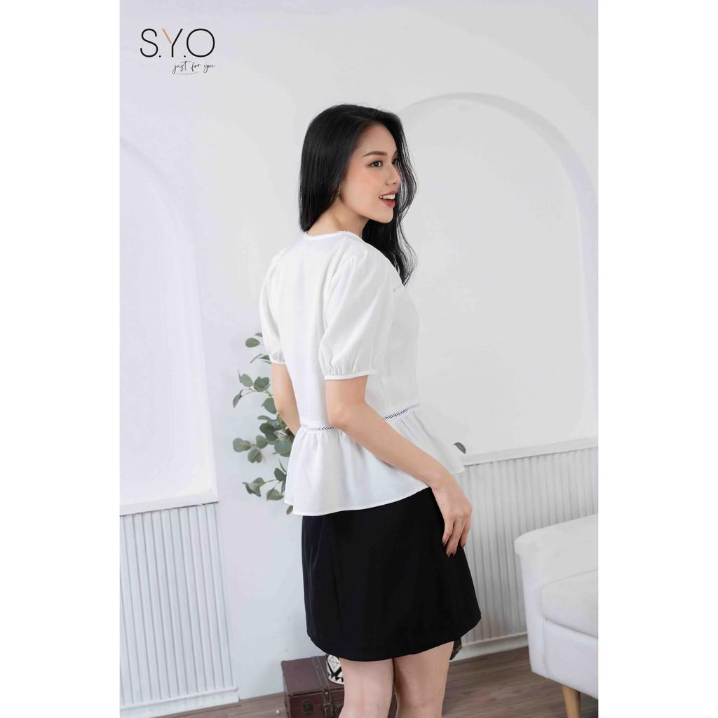 Áo đũi peplum phối ren SYO A2010-21