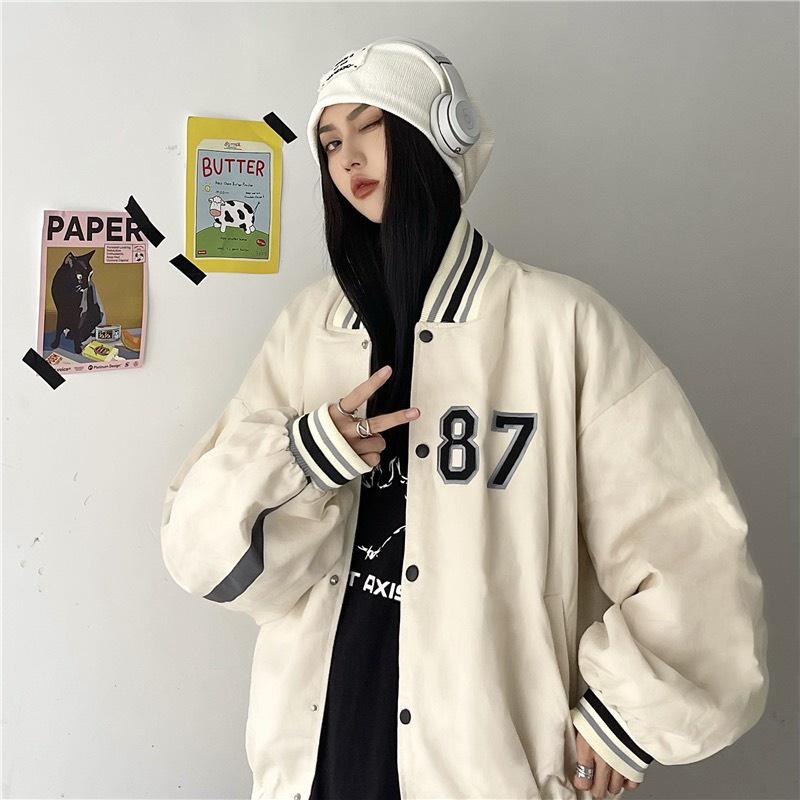 Áo Khoác Bomber 1987 Nam Nữ Unisex Form Rộng Ulzzang