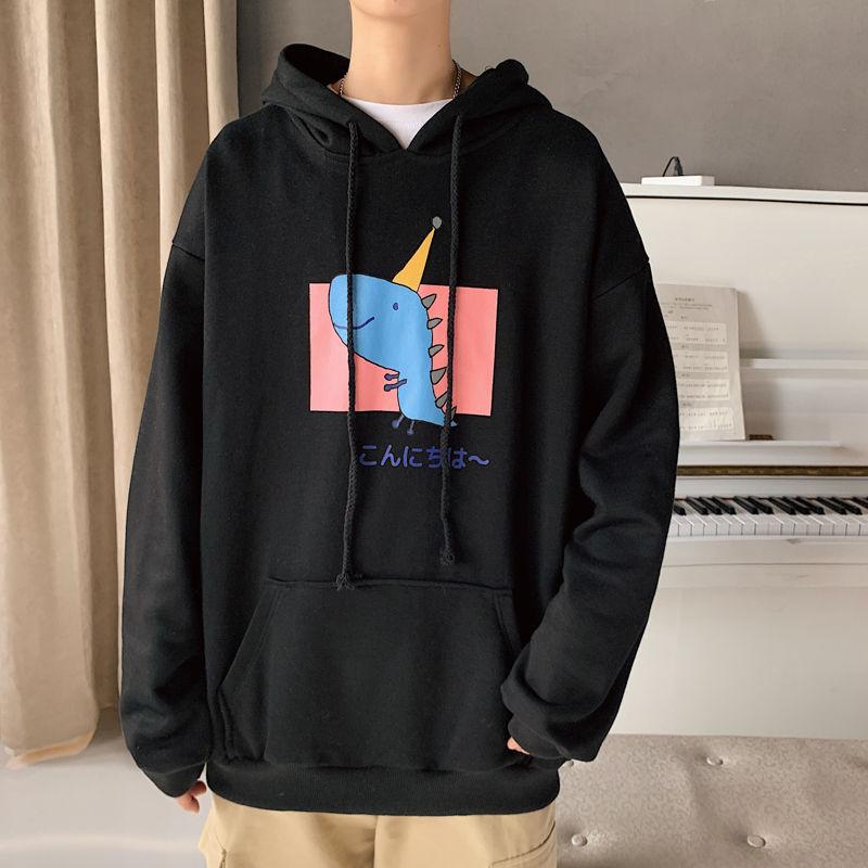 Áo Khoác Nam Tay Dài Có Nón In Hình Khủng Long 3 Màu Cỡ Size từ M đến 5XL