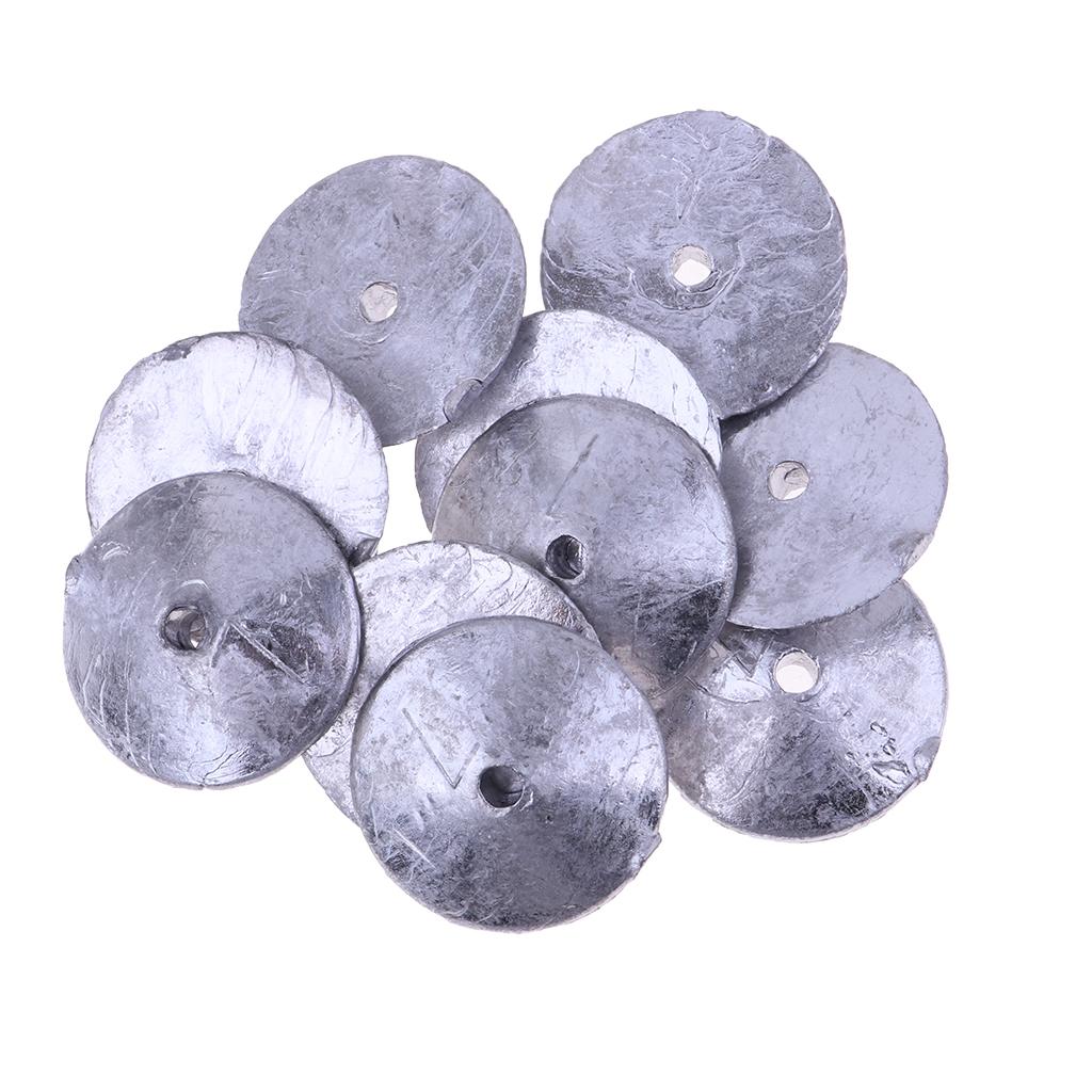 10Pcs/set Fishing Lead Weights Lead Fishing Sinker Weight for Any Waters 70g