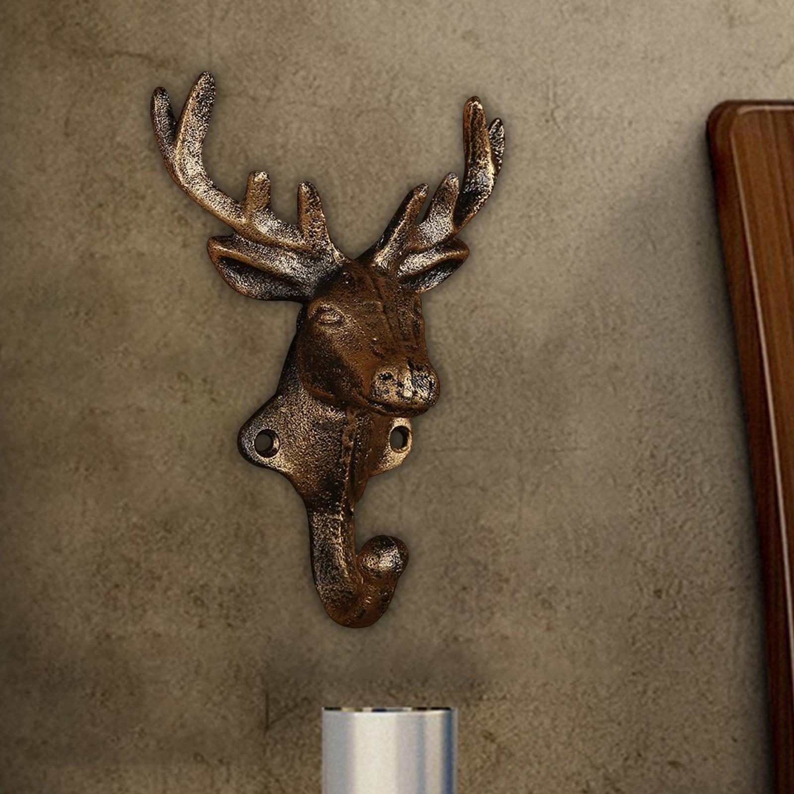 Deer Coat Hook Clothes Hanger Wall Mounted Holder Heavy Duty for Entryway