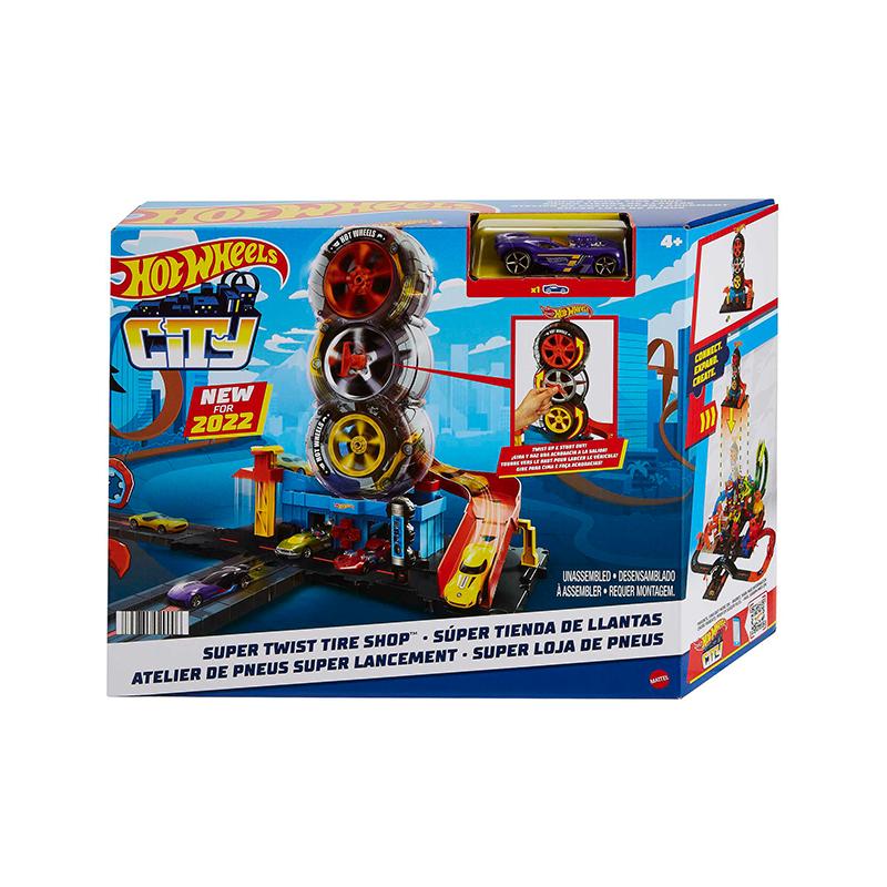 Đồ Chơi HOT WHEELS Trạm Vận Chuyển 3 Lốp Xe Xoay Vòng HDP02