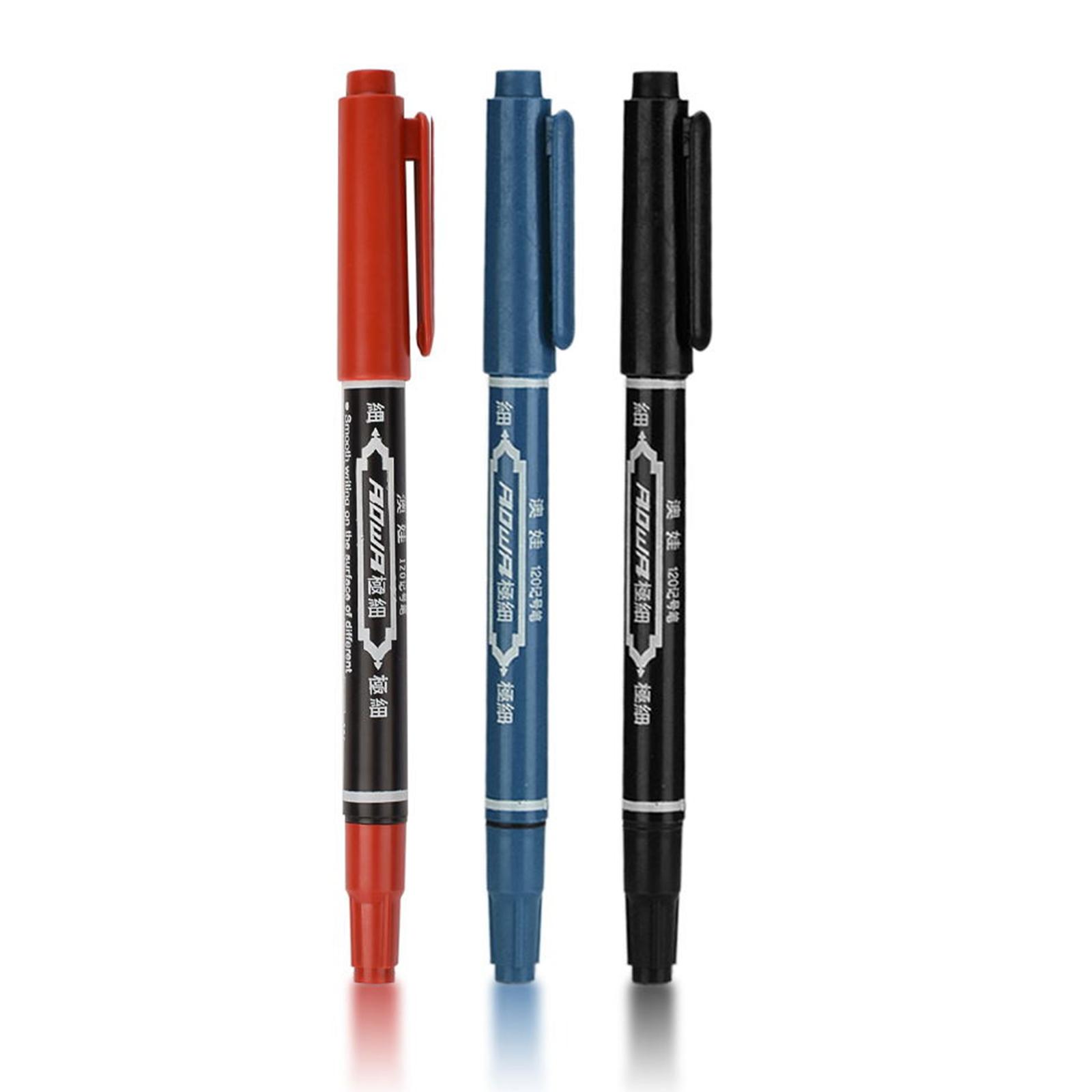 6 Pcs Double Ended Marker Pen Professional Marker anti-clog Tattoo Pencil