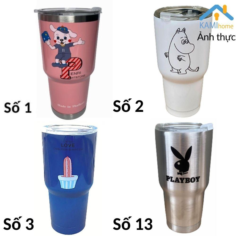 Ly giữ nhiệt Thái Lan 900ml Tặng kèm Ống hút bình cốc cách nhiệt inox