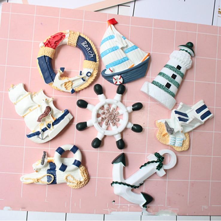 *HN* Charm bánh lái, hải âu, hải đăng, thuyền buồm trang trí hộp khăn giấy, khung ảnh, ốp điện thoại, DIY