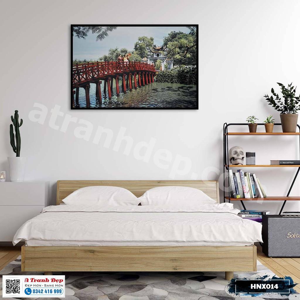 Tranh trang trí siêu nhẹ phong cảnh Hà Nội xưa - HNX014