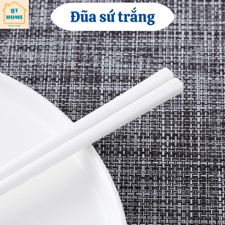 Đũa Sứ Màu Trắng, An Toàn, Không Mốc, Không Trơn, Chịu Nhiệt