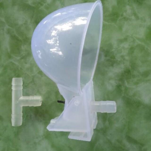 Bộ Máng uống bồ câu tự động (Chén kèm tút chữ T rẽ nhánh) bằng nhựa màu trắng siêu bền
