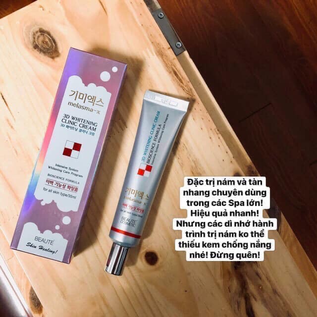 Kem Giảm Thâm Nám Và Tàn Nhang Melasma-X 3D Whitening Clinic Cream