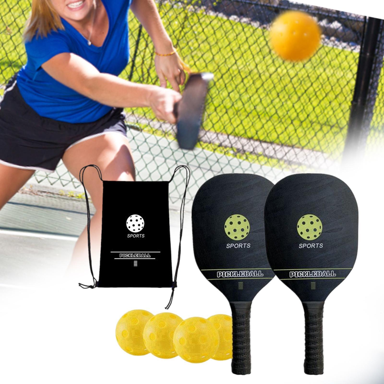Pickleball Paddle Racket Storage Bag Comfort Grip with 4 Balls for Men Women