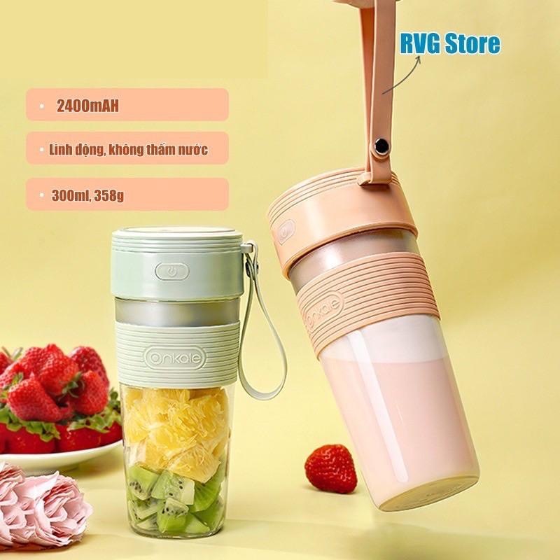 Máy say sinh tố cầm tay,Máy say hoa quả tích điện làm cốc cầm tay 350ml