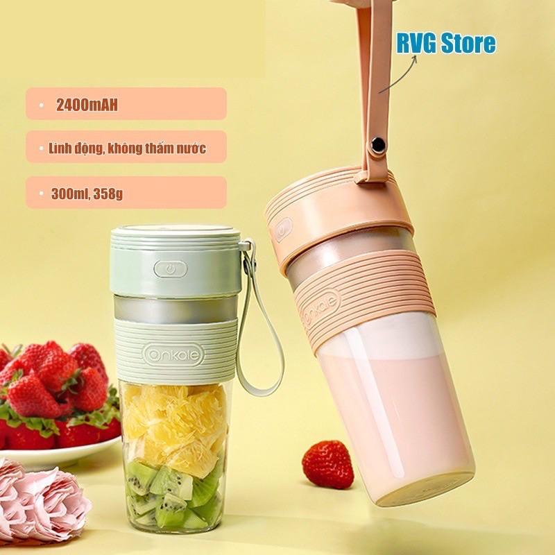 Máy say sinh tố cầm tay,Máy say hoa quả tích điện làm cốc cầm tay 350ml