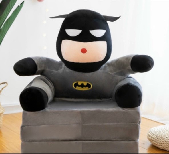 SOFA GIƯỜNG - GHẾ LƯỜI BÔNG HÌNH THÚ CHO BÉ (3 TẦNG) MẪU BATMAN