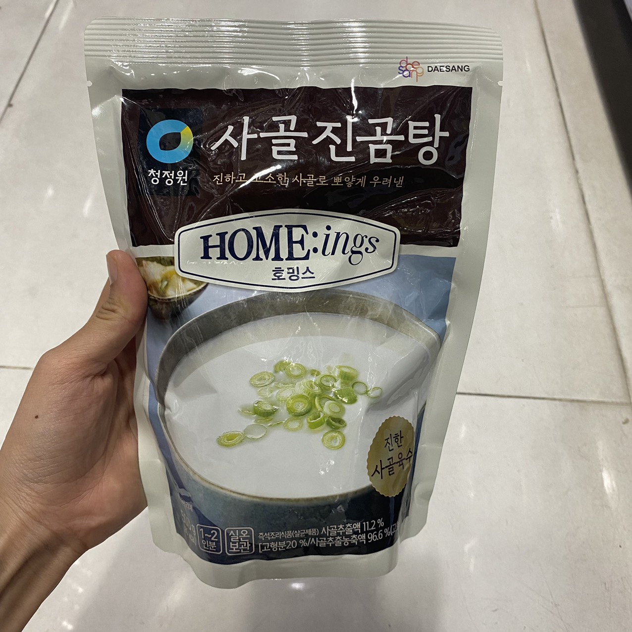 Súp Canh Xương Bò Ăn Liền Homeings Daesang Hàn Quốc Gói 500G / 대상) 호밍스 청정원 사골진곰탕 500G