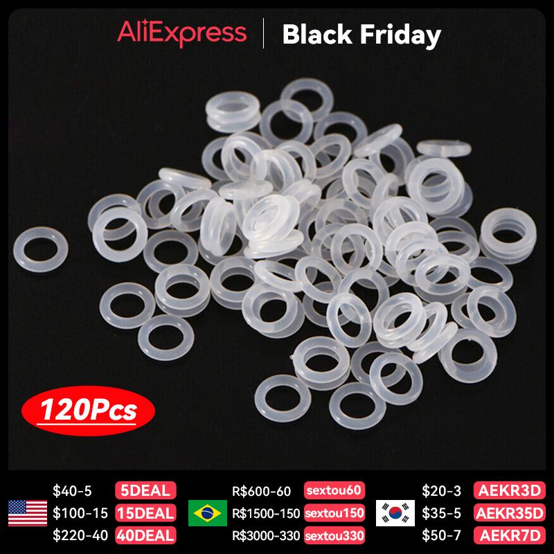 120pcs/túi cao su O Ring Bàn phím Công tắc Dampener Phụ kiện bàn phím cho bộ giảm chấn bàn phím keycap o vòng thay thế phần