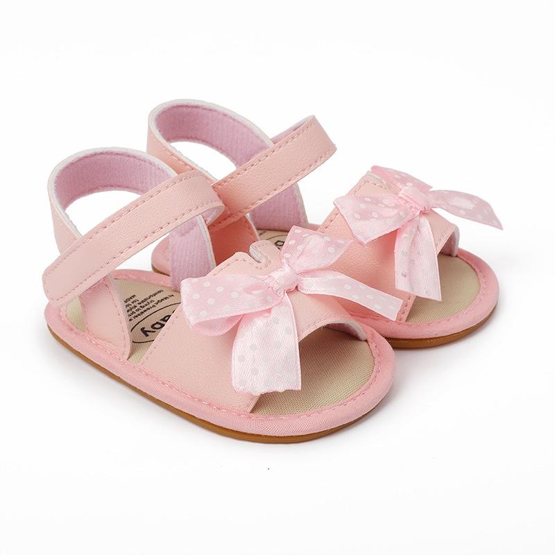 Giày tập đi Sandal cho bé gái từ 0-12 tháng đế mềm chống trơn trượt phong cách Hàn Quốc D64