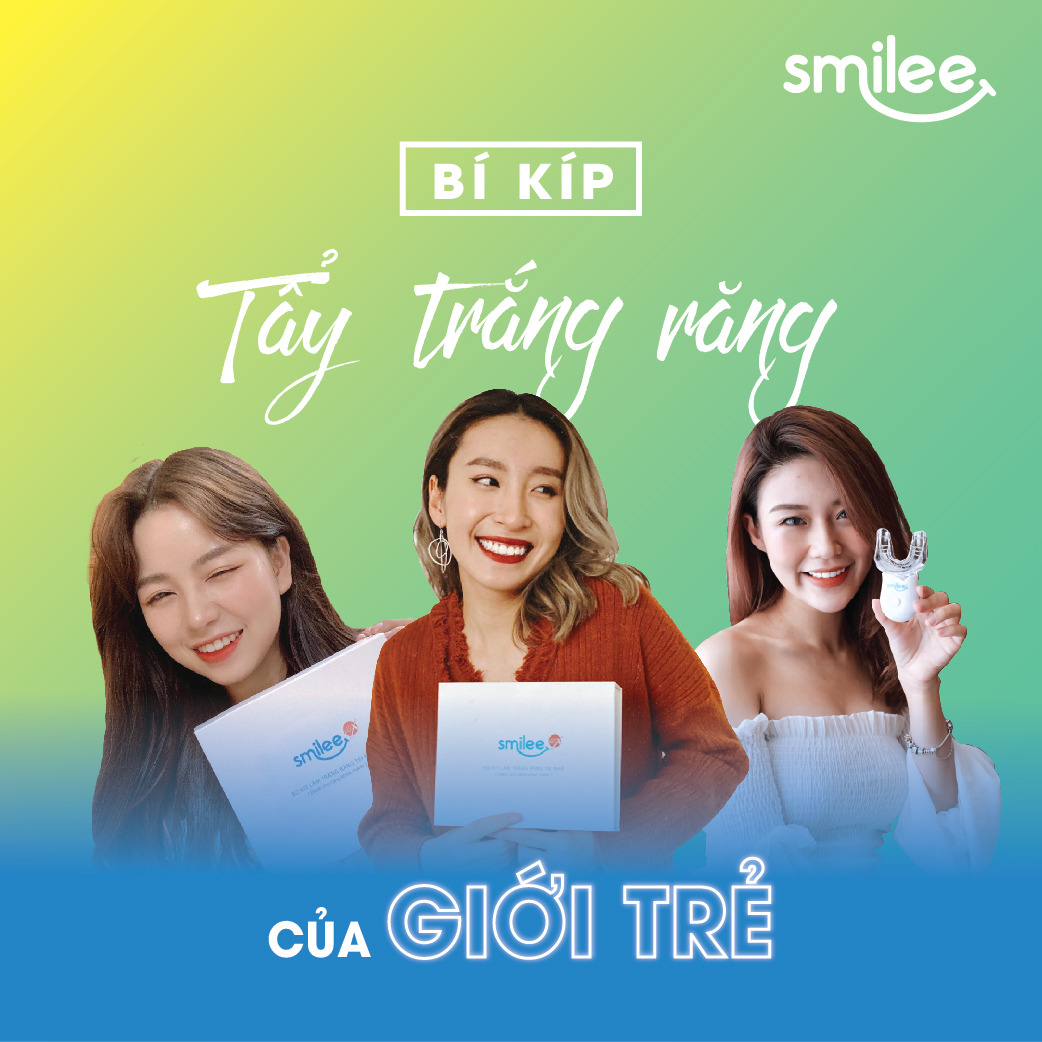 Bộ tẩy trắng răng tại nhà Smilee - Nhập khẩu USA - Làm trắng răng lên từ 3 - 6 tone chỉ với 20 phút - Đạt chuẩn ISO 22716:2007