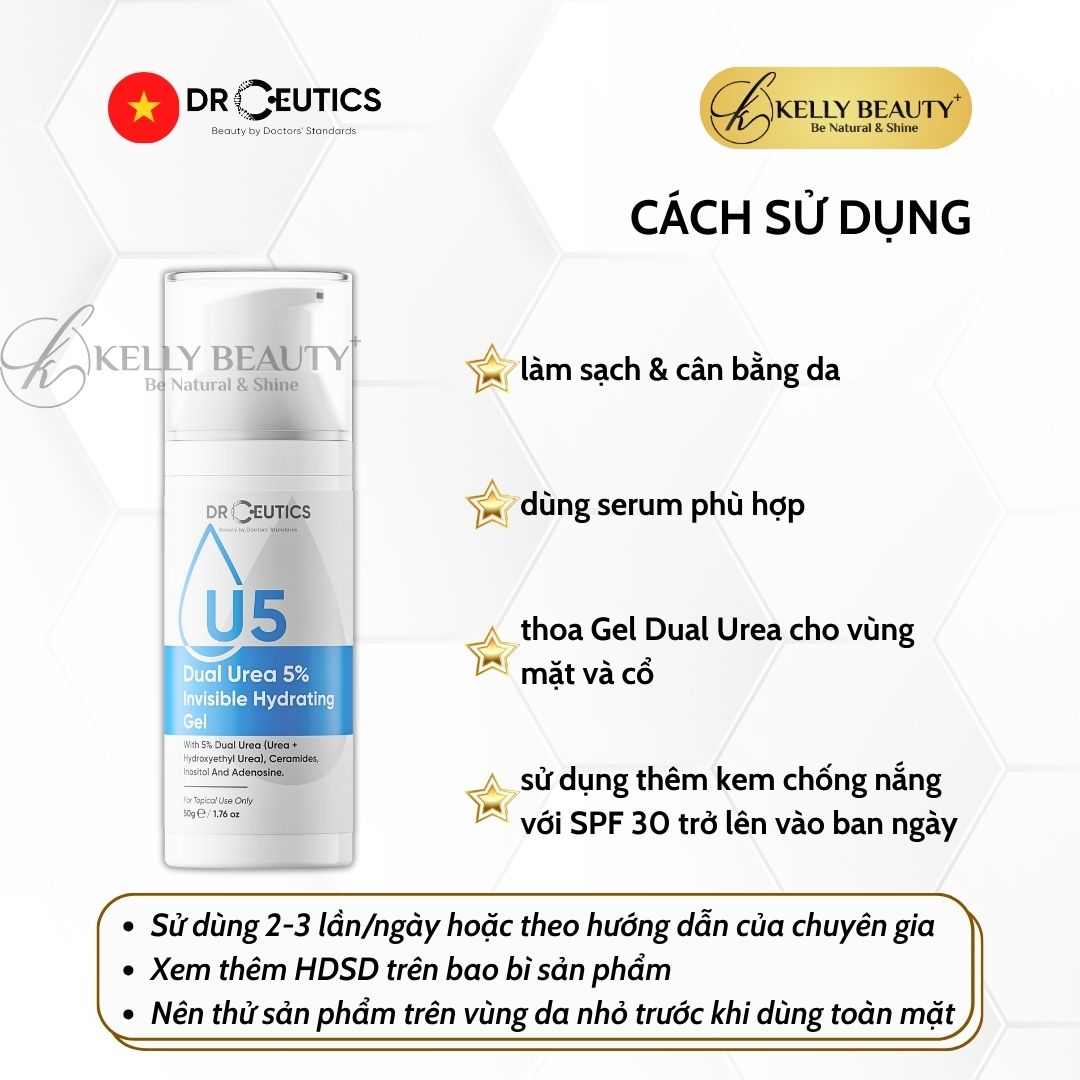 Gel Cấp Ẩm Cho Da Dầu DrCeutics Dual Urea 5% Invisible Hydrating Gel | Kelly Beauty