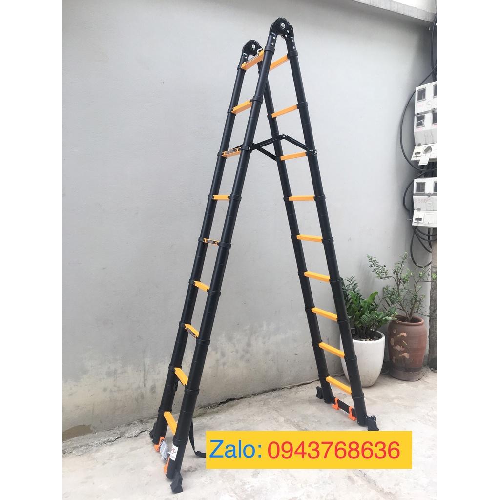 Thang nhôm rút đôi chữ A (2.5M+2.5M) - Sơn tĩnh điện