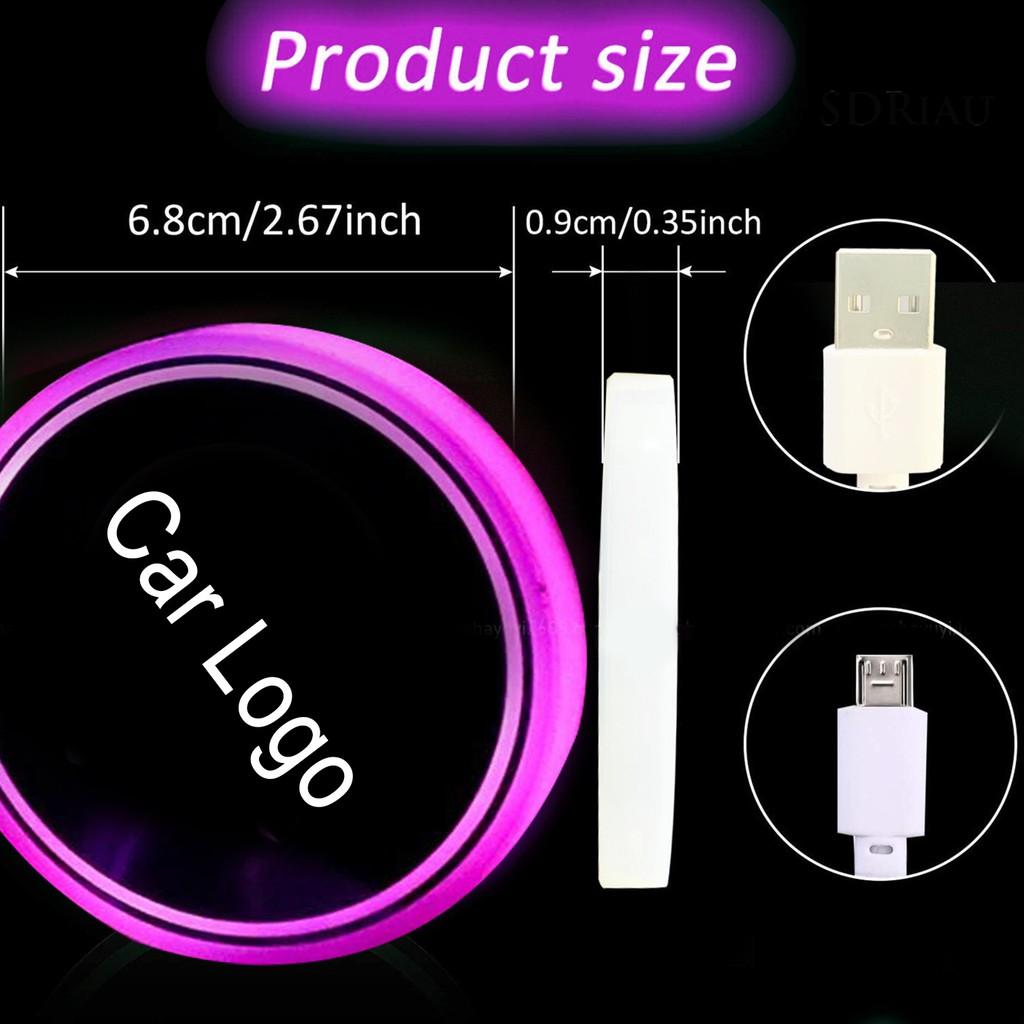 Set 2 Giá Đỡ Cốc Có Đèn Led Phát Sáng Sạc Usb Cao Cấp Tiện Dụng