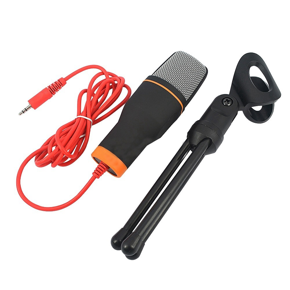 Micro Máy Tính Để Bàn KOJMAC PKA216 Pro Có Dây Jack 3.5 mm Kèm Giá Đỡ Míc - Hàng Nhập Khẩu Chính Hãng ( Microphone thu âm cắm tương thích cho Máy tính, PC, Laptop ... dùng họp trực tuyến, học Online, Livestream )