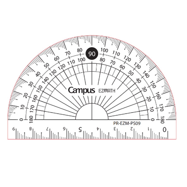 Thước Đo Độ EZMath Đường Kính 9 cm Campus PR-EZM-PS09