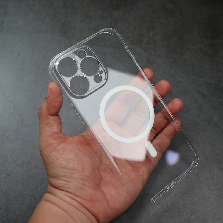 Ốp lưng trong suốt bảo vệ camera cho iPhone 15Pro hiệu / 15 Promax Memumi Glitter Magnetic - Siêu Mỏng 0.3mm, Tích Hợp Sạc Không Dây Từ Tích Magnetic, Lực Hút Mạnh, Chắc Chắn - Hàng nhập khẩu