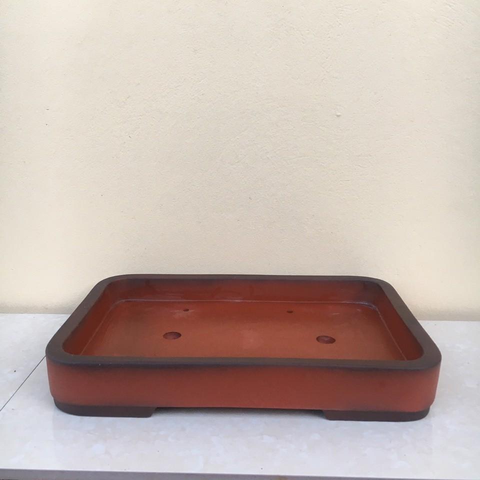 Chậu bonsai Khay Chữ nhật đất nung gốm Bát tràng 1 size BM-70