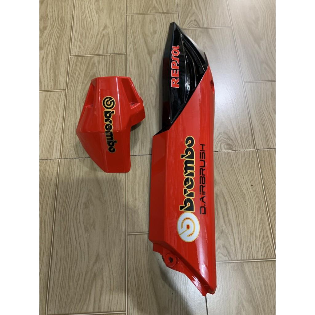 Ốp pô và chụp đích pô xe winner màu đỏ tươi