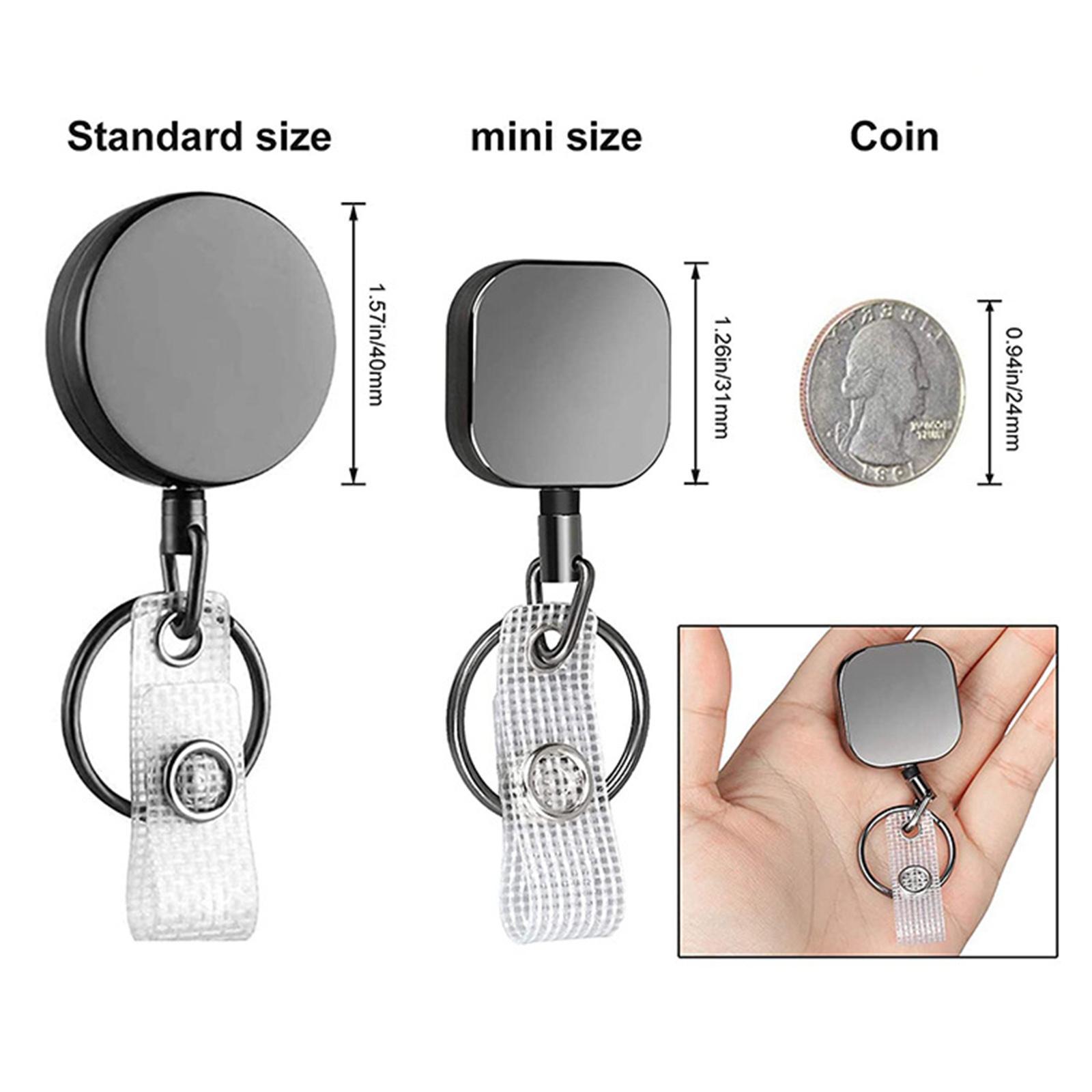 Retractable Badge Holders for Card Keychain Badge Holder Square