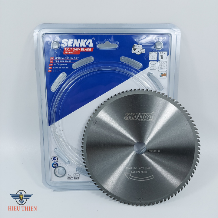 Lưỡi cắt nhôm ván MDF MFC HDF nhựa nội thất 185mm 90 răng SENKA