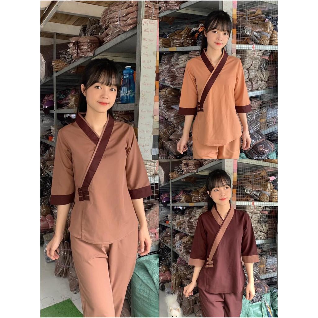 ĐỒ LAM ĐI CHÙA PHÁP PHỤC PHẬT GIÁO 3 NÚT