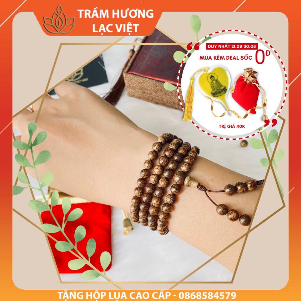 Vòng Tay Trầm Hương 108 Hạt 6mm Trầm Tốc Tự Nhiên | Tặng Kèm Hộp Gấm Sang Trọng
