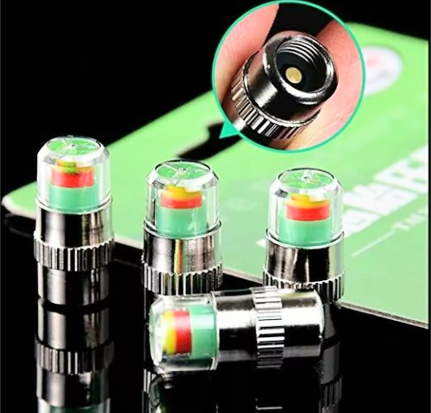 ĐẲNG CẤP VỚI BỘ 4 NẮP ĐẬY CHÂN VAN BÁO ÁP XUẤT LỐP XE MÁY XE HƠI ÔTÔ CAO CẤP