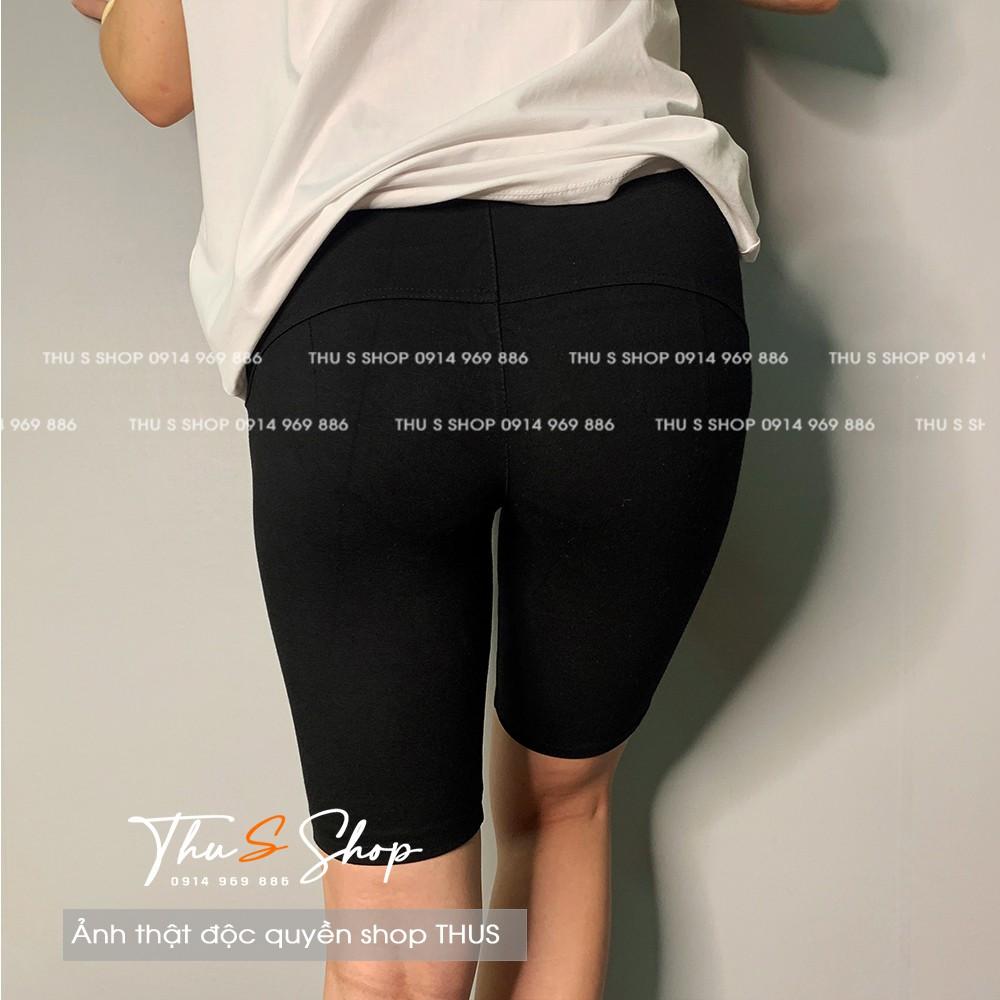 Quần Leeging Lửng Lưng Cao Nâng Mông Cạp Chun Vải Thun Cotton Co dãn hàng đẹp