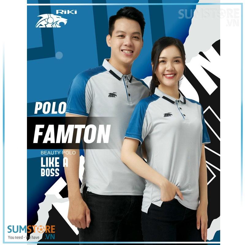 Riki – Áo Thun Polo Thể Thao Nam Nữ Cao Cấp – Famton Xám