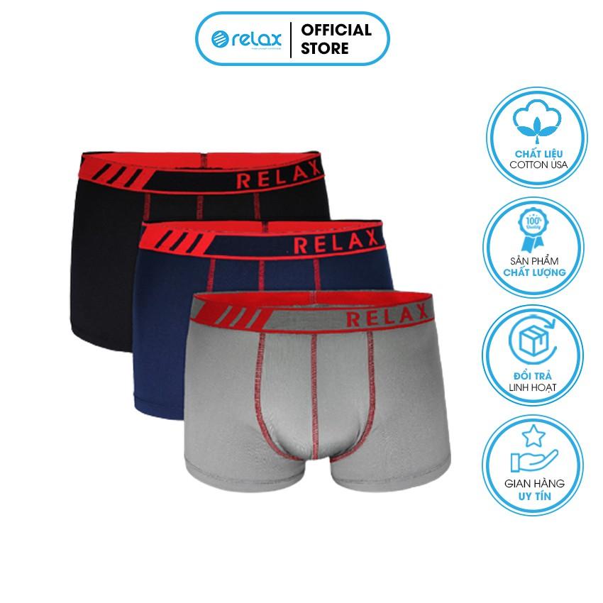 Quần lót nam boxer RLTK025 quần sịp nam thoáng mát mềm mại cao cấp, co giãn tốt, ôm gọn - RELAX