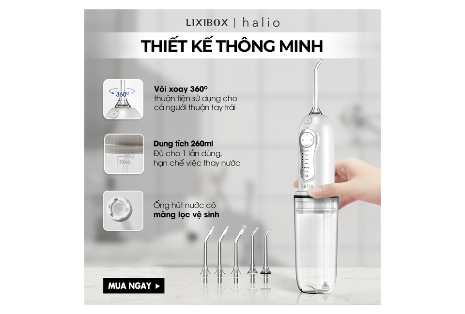 Dây Sạc Máy tăm nước Halio Professional Cordless Oral Irrigator