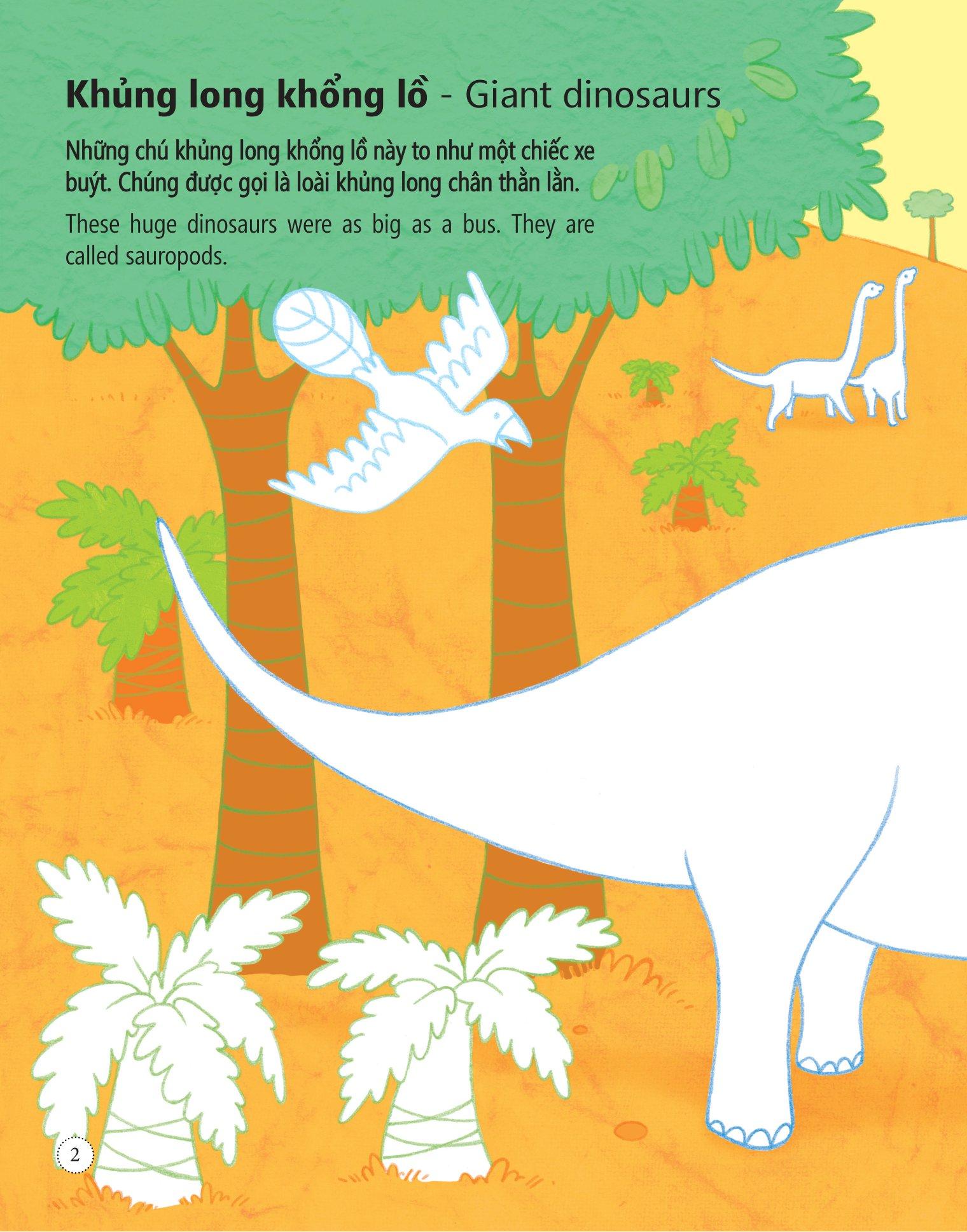 Tô Màu Bóc Dán - Khủng Long - Dinosaurs