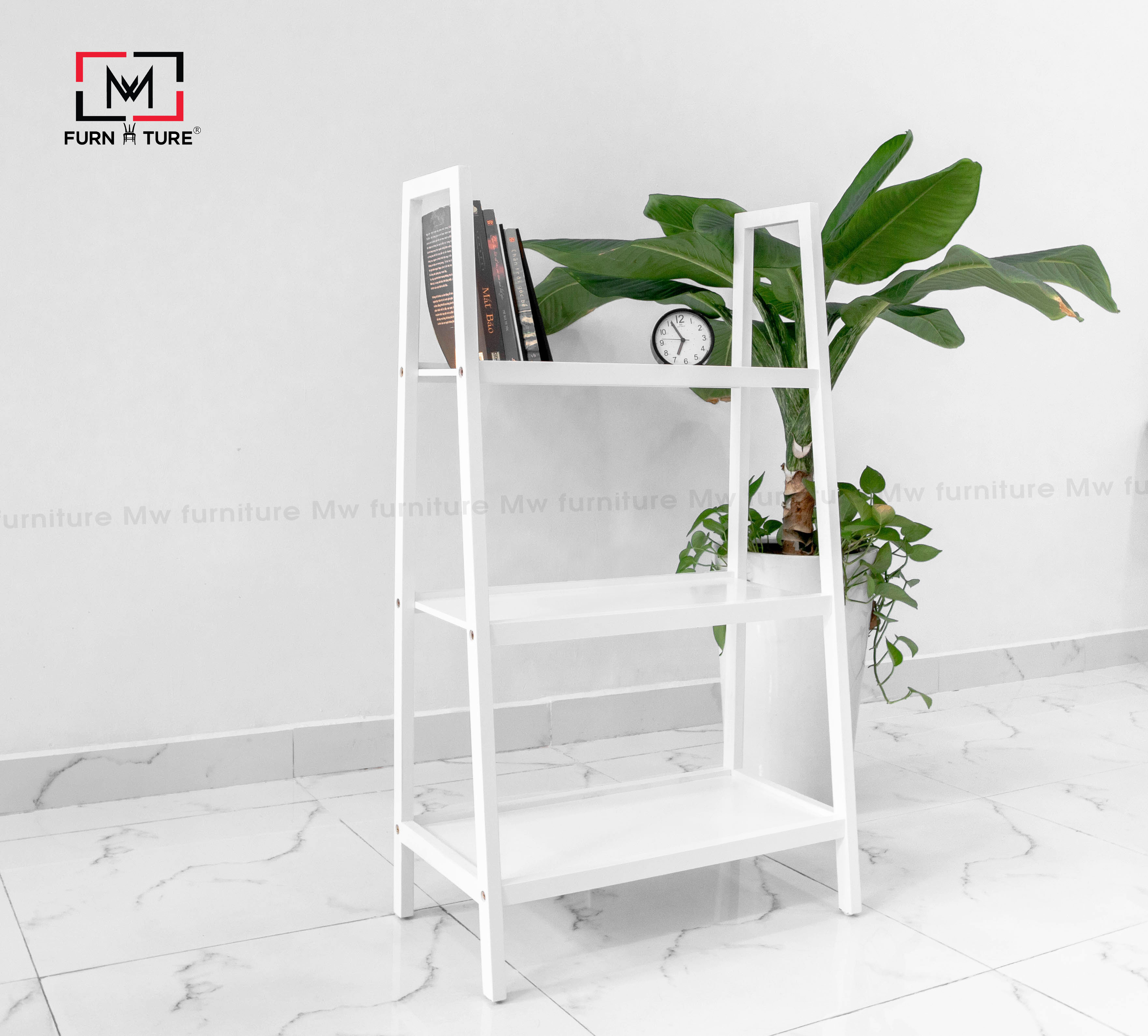 KỆ SÁCH 3 TẦNG MÀU TRẮNG SIZE L - A BOOK SHELF 3F WHITE SIZE L