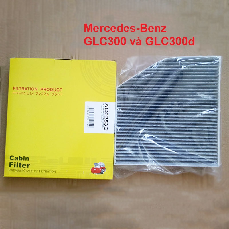 Lọc gió điều hòa trong than hoạt tính cho xe Mercedes-Benz GLC300 và GLC300d 2015, 2016, 2017, 2018, 2019, 2020, 2021, 2022 mã phụ tùng A 206 835 14 00 mã AC0253C
