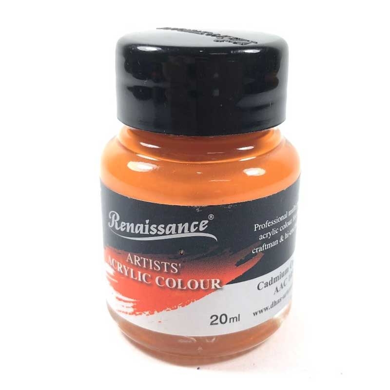 Màu Vẽ Acrylic Renaissance 20 ml #105 - Cadmium Orange