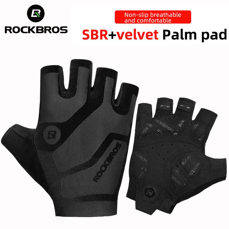 ROCKBROS Găng Tay Xe Đạp MTB Đường Chống Sốc Xe Đạp Găng Tay Không Ngón Nam Nữ Thoáng Khí Đi Xe Đạp Thể Thao Găng Tay Chống Trơn Trượt Color: S030BL Size: S