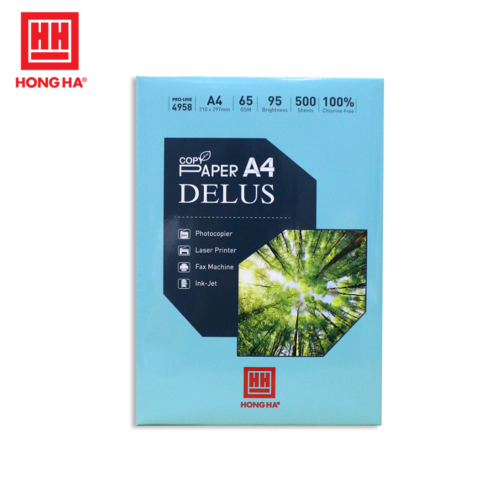 Giấy A4 Hồng Hà Delus giấy in, giấy photo định lượng 65gsm - 4958